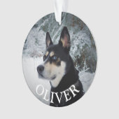 Geheugen van Pet Dog Memorial Kerstmis Keepslag Ornament (voorkant)