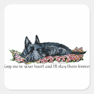 Geheugen van Scottish Terrier Vierkante Sticker