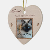 Geheugen van uw kat - aangepaste gedenkplaats keramisch ornament (Links)