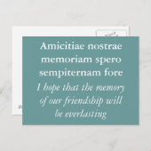 Geheugen van vriendschap - Cicero quote Briefkaart (Voorkant / Achterkant)