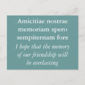 Geheugen van vriendschap - Cicero quote Briefkaart (Voorkant)