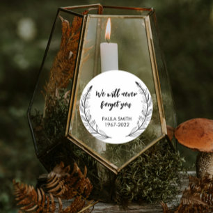 Geheugen van. We zullen je nooit vergeten Ronde Sticker