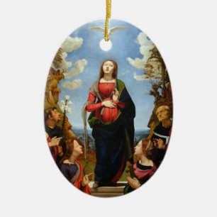 GEHEUGEN VOOR DE IMMACULERE CONCEPTIE KERAMISCH ORNAMENT