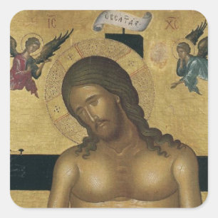 GEHEUGEN VOOR JESUS CHRIST VIERKANTE STICKER