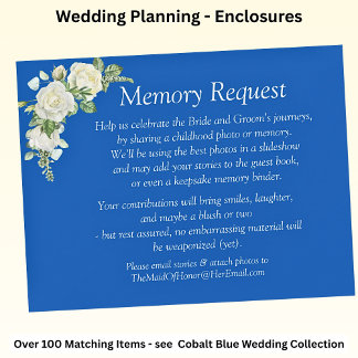 Geheugenaanvraag - Cobalt Blue & White Roses Weddi
