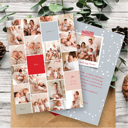 Geheugenblokken Minimalistisch 18 foto Modern Holi Feestdagenkaart