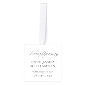 Geheugenfoto Gepersonaliseerde Memorial Keepomwill Kubus Ornament (Voorkant)