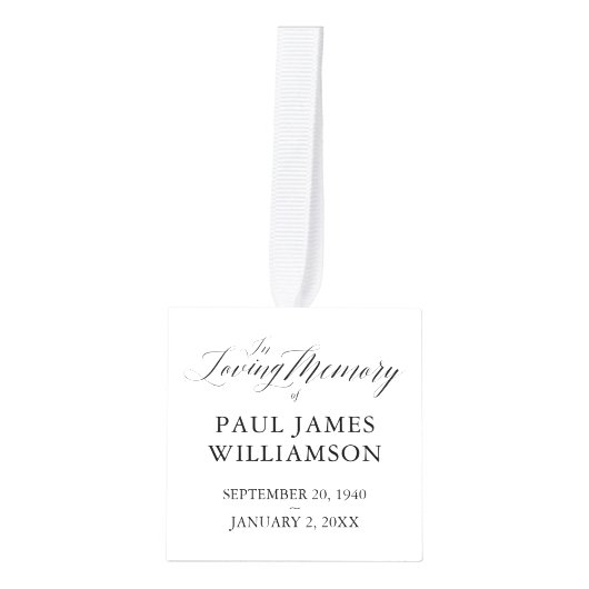 Geheugenfoto Gepersonaliseerde Memorial Keepomwill Kubus Ornament (Voorkant)