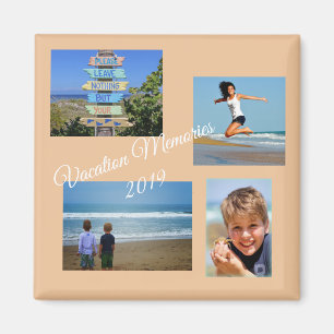 Geheugenfoto voor familievakantie magneet