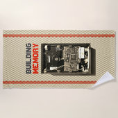 Geheugengeek harde schijf met aangepaste tekst mak strandlaken (Voorkant)