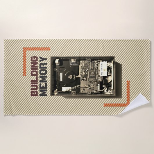 Geheugengeheugen (geek) harde schijf Strandlaken (Voorkant)