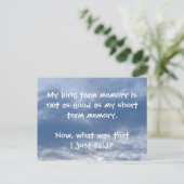 Geheugenlaptop Briefkaart (Staand voorkant)