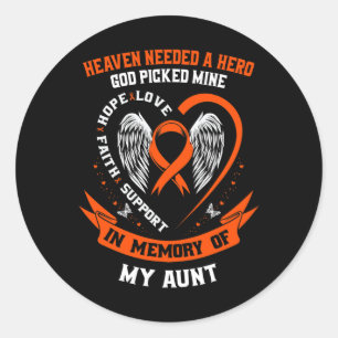 Geheugenverlies van mijn tante Leukemie Bewustzijn Ronde Sticker