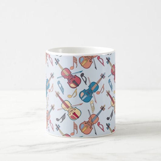 Gehoekte viool en Muzieknoten Koffiemok (Center)