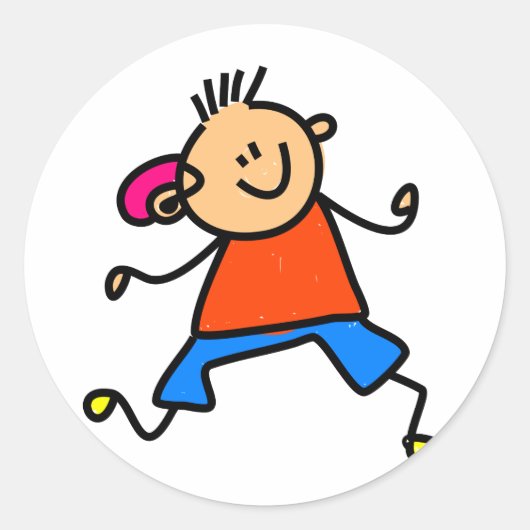 Gehoorapparaat Kind Ronde Sticker (Voorkant)