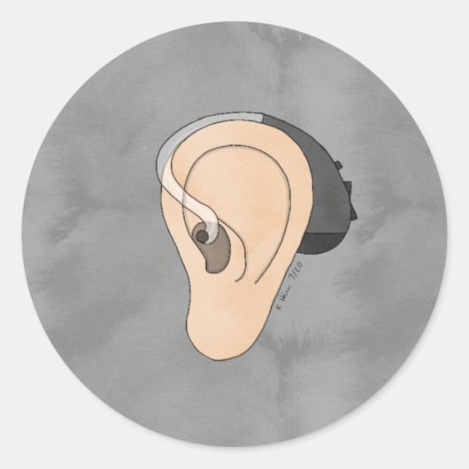 Gehoorapparaat Sticker (Voorkant)