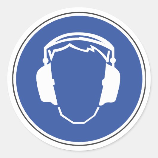 Gehoorbescherming Veiligheid Sticker (Voorkant)