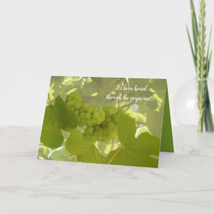 gehoord via grapevine , gefeliciteerd , groen kaart