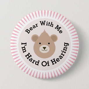 Gehoorlijk Ronde Button 7,6 Cm