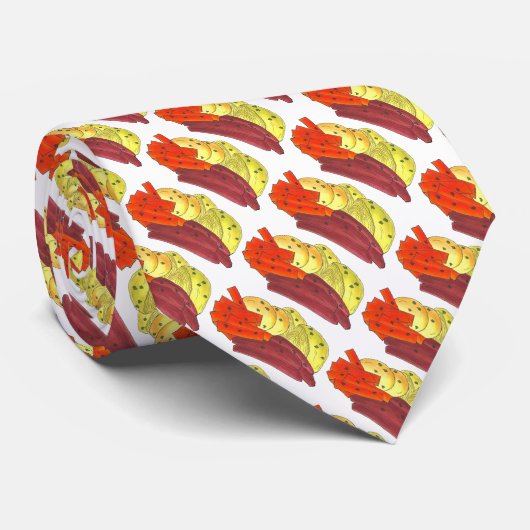 Gehoornd rundvlees en kool St. Patrick's Day Food Stropdas (Opgerold)