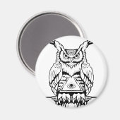 gehoornde uil flits magneet (Voorkant / Achterkant)