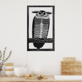Gehoornde uil poster (Keuken)