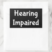 gehoorstoornis rechthoekige sticker (Tas)