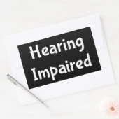 gehoorstoornis rechthoekige sticker (Envelop)