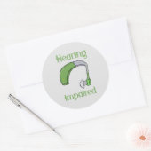 Gehoorstoornis Ronde Sticker (Envelop)