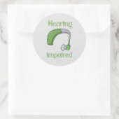 Gehoorstoornis Ronde Sticker (Tas)