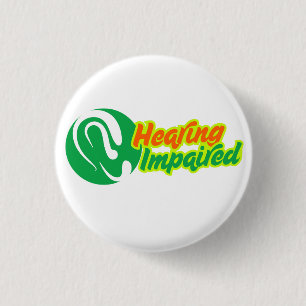 Gehoorstoornis Symbool - Elegant oorontwerp Ronde Button 3,2 Cm