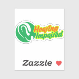 Gehoorstoornis Symbool - Elegant oorontwerp Sticker