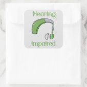 Gehoorstoornis Vierkante Sticker (Tas)