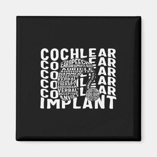 Gehoorverlies Bewustmaking Doaf Cochlear Implant A Magneet (Voorkant)