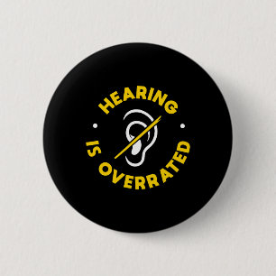 Gehoorverlies Bewustzijn ASL en doofbewustzijn Ronde Button 5,7 Cm