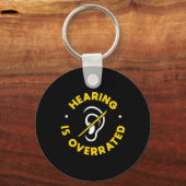 Gehoorverlies Bewustzijn ASL en doofbewustzijn Sleutelhanger (Voorkant)
