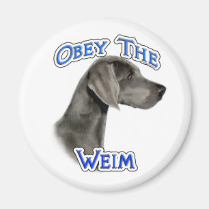 Gehoorzaam de Weimaraner - Magneet