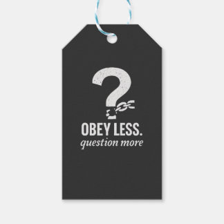Gehoorzaam minder. Vraag Meer – Rebellious Quote D Cadeaulabel