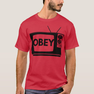 Gehoorzaam tv-vintage verontrust t-shirt