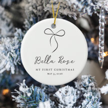 Gehuld in liefde zwarte boog eerste kerstfoto