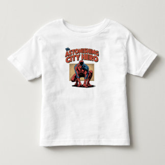 Gehurkte Gemaskerde Superheld Vintage Stad Held Co Kinder Shirts