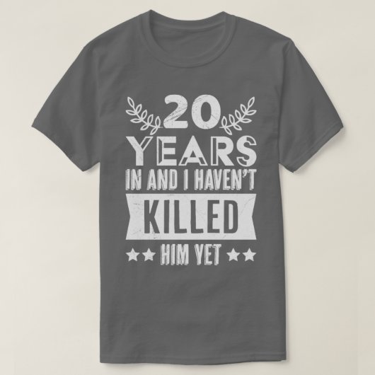 Gehuwd 20 jaar 20e trouwdag t-shirt (Design voorkant)