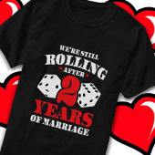 Gehuwd 2 jaar Rolling Funny 2e Jubileum T-shirt