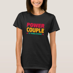 Gehuwd 52 jaar voeding Couple 52th Jubileum Hus T-shirt