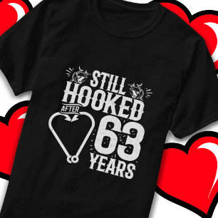 Gehuwd 63 jaar Gevist Grappig 63e Jubileum T-shirt