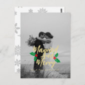 Gehuwd en bedreven Kerstmis Briefkaart (Voorkant / Achterkant)