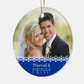 Gehuwd en feestdag keramisch ornament (Links)