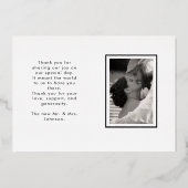 Gehuwd en helder sneeuw 2 Foto bruiloft Bedankt Folie Feestdagenkaart (Achterkant)