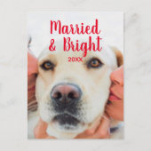 Gehuwd en helderrood, aangepast, met kerstnaam briefkaart (Voorkant)