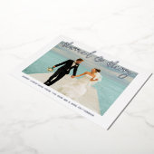 Gehuwd en liefdeshuwelijk Mr & Mrs First Kerstmis Folie Uitnodiging (Gedraaid)